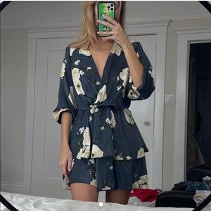 Zara floral printed dress